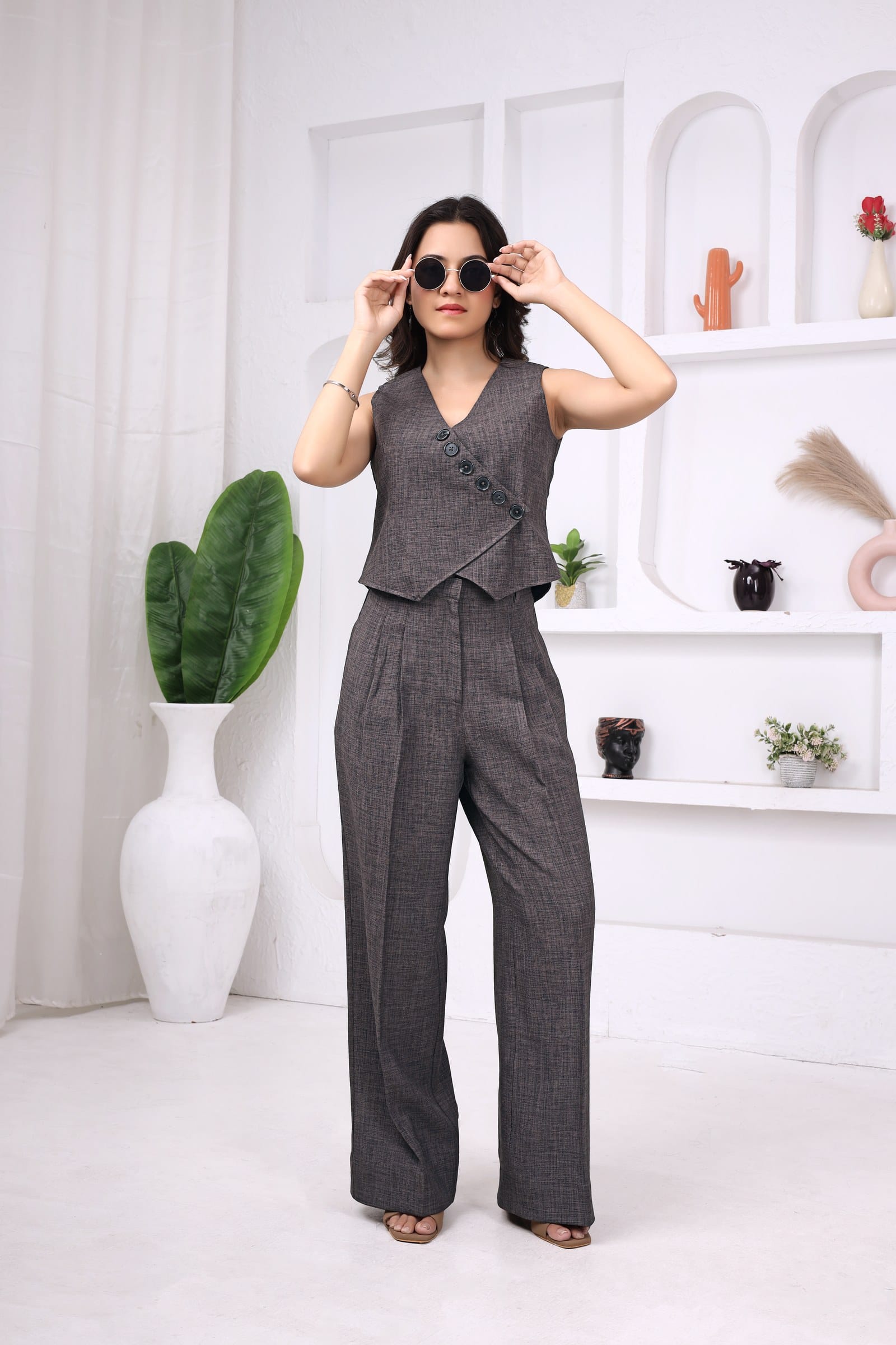 Dhoop Chhaon co-ord set — styled with sunglasses