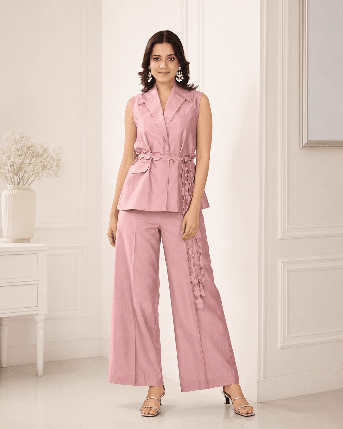 Blush Grace Sleeveless Co-ord Set