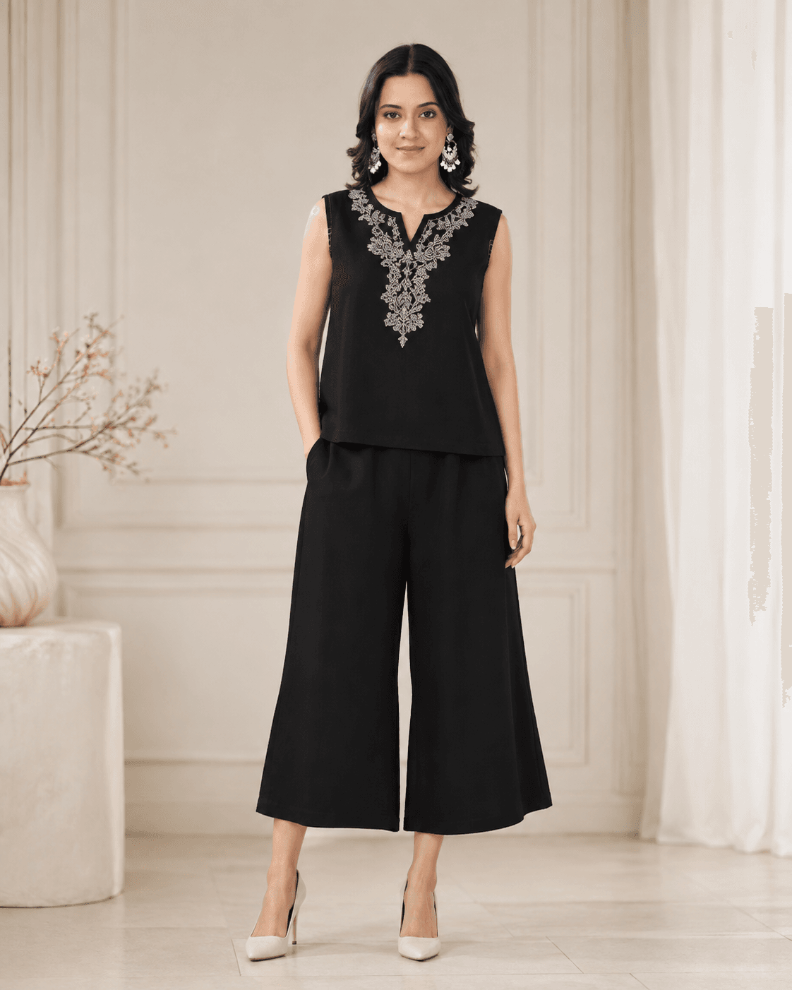 Black Gul Embroidered Co-ord Set