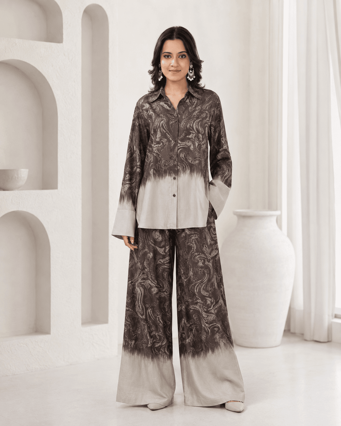 Mocha Marble Relaxed Co-ord Set